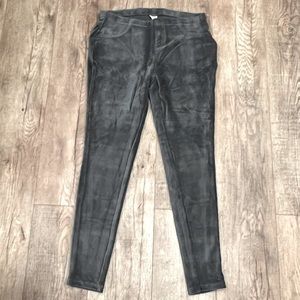 FADED GLORY ribbed velour leggings Size M